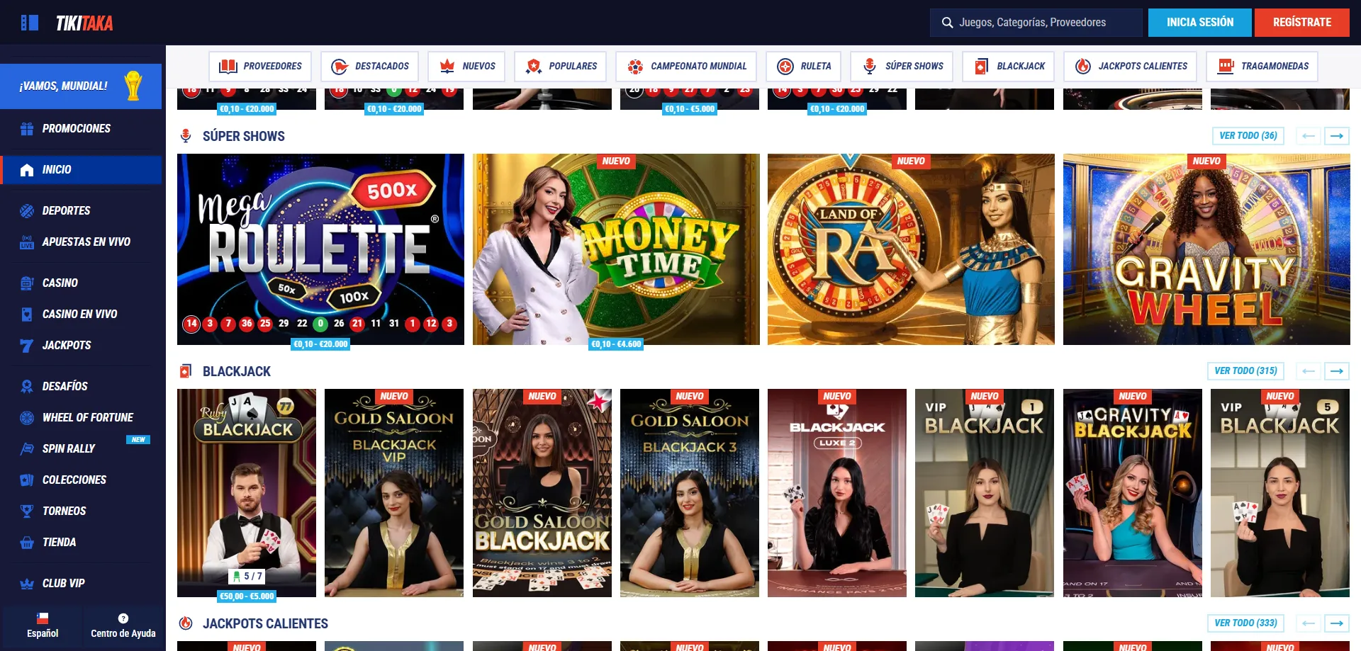 sign up at TikiTaka Casino